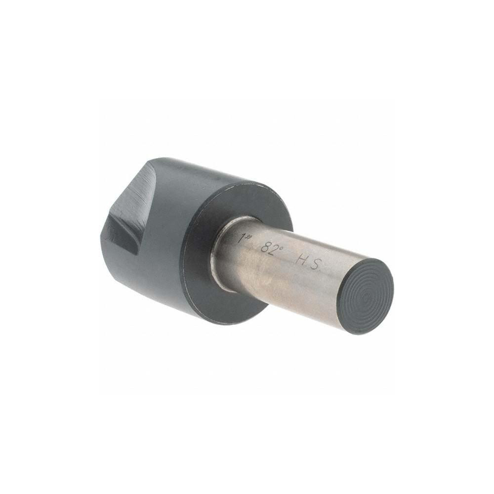 Value Collection Countersink: 1" Head Dia, 82.00 deg Included Angle, 3 Flute, High-Speed Steel, Right Hand Cut - 28620