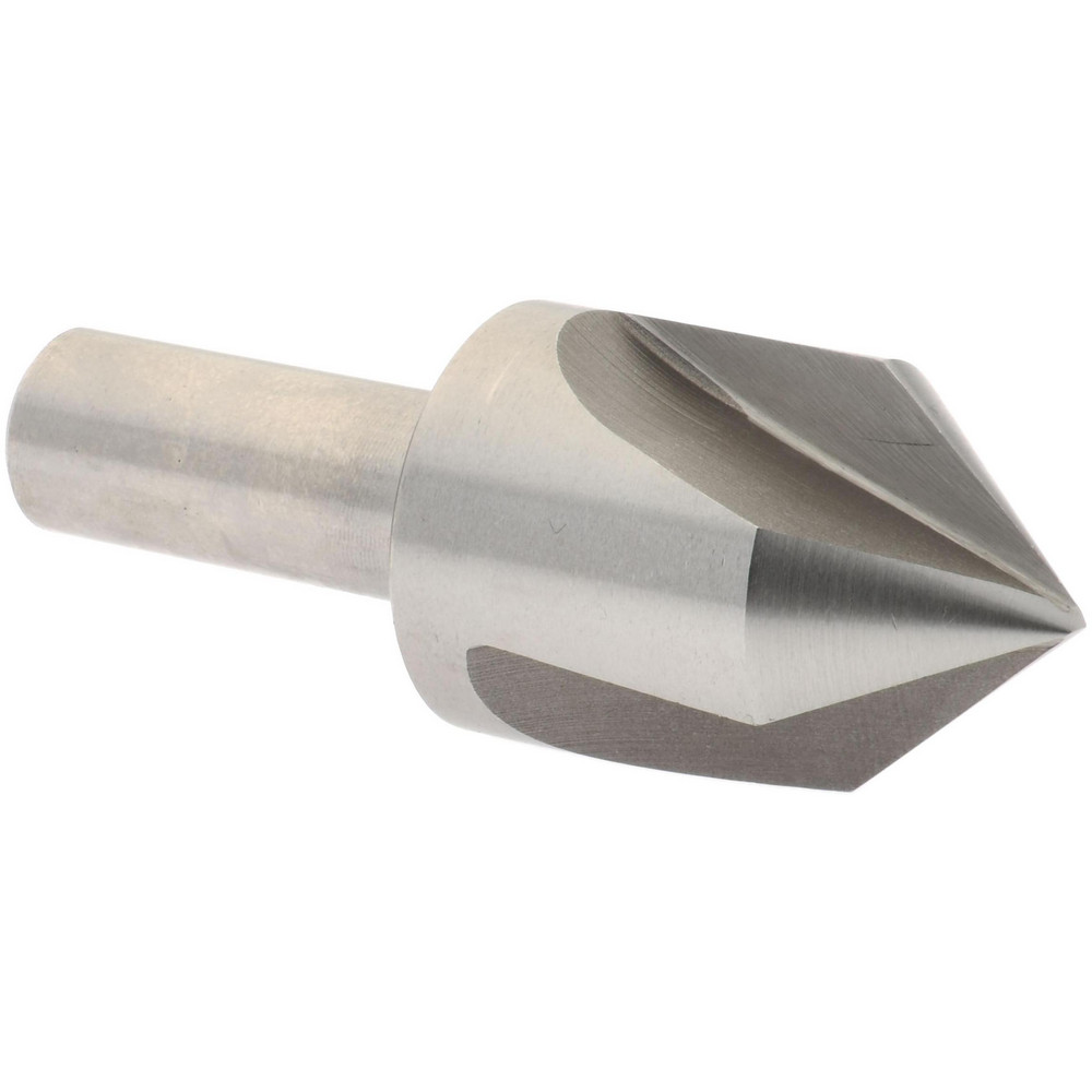 Value Collection Countersink: 1" Head Dia, 82.00 deg Included Angle, 3 Flute, High-Speed Steel, Right Hand Cut - 28620