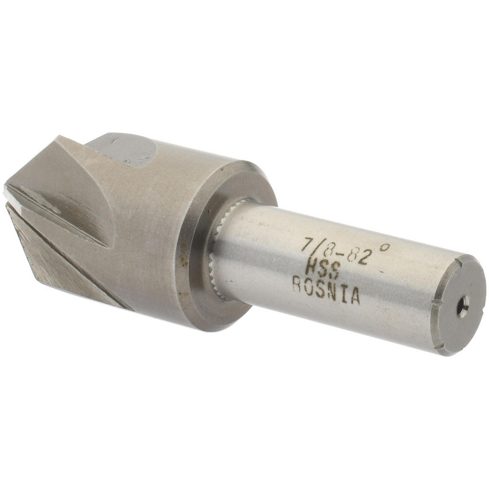 Value Collection Countersink: 7/8" Head Dia, 82.00 deg Included Angle, 6 Flute, High-Speed Steel, Right Hand Cut - SC2082056