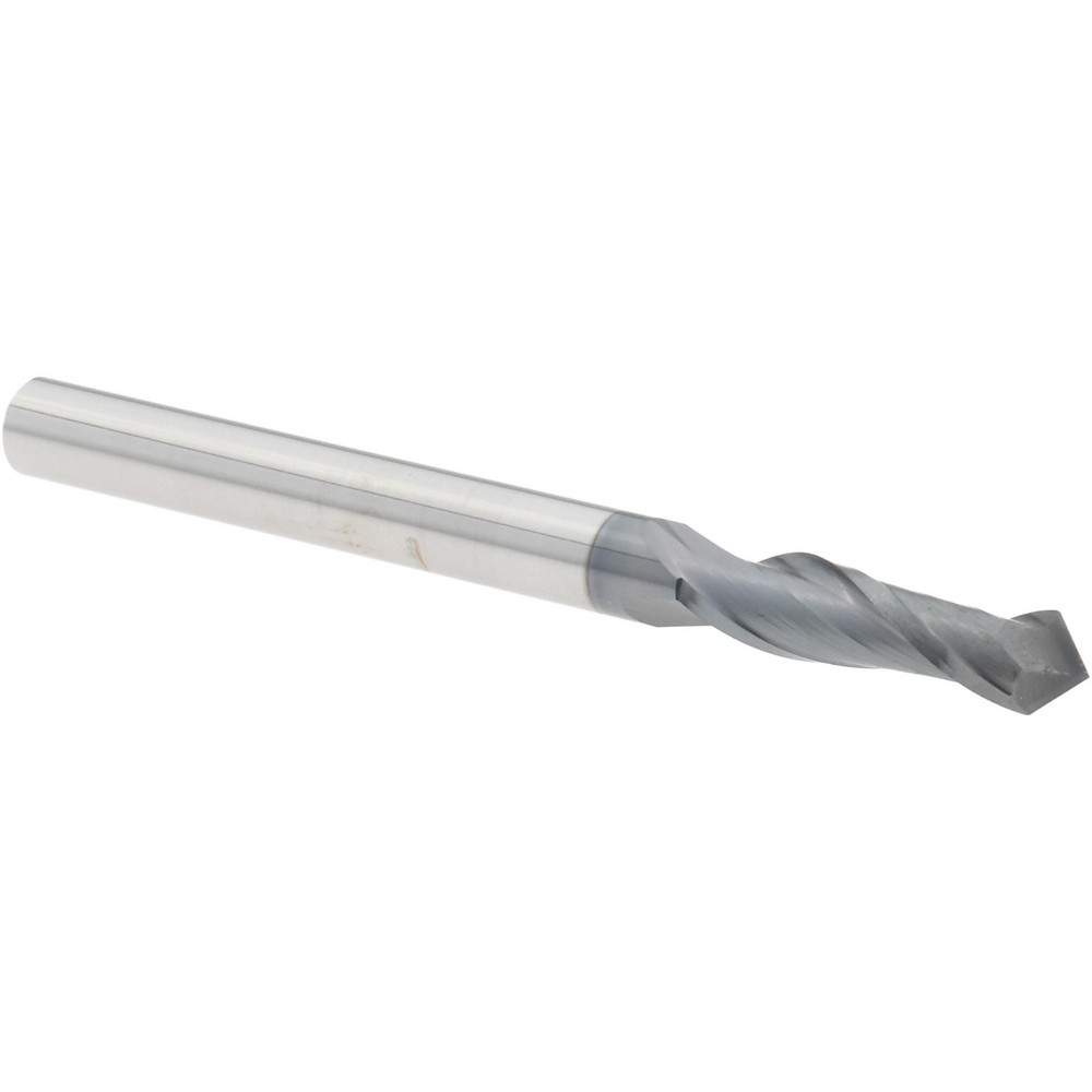Made in USA Chamfer Mill: 3/16" Dia, 3/16" Shank Dia, 100 deg, 2 Flute, Solid Carbide, Double End - 64-2205