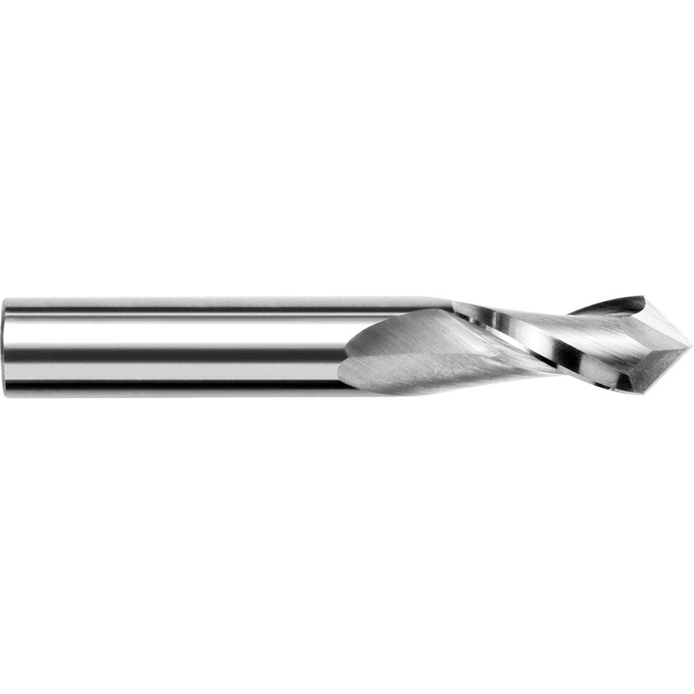 Made in USA Chamfer Mill: 3/16" Dia, 3/16" Shank Dia, 100 deg, 2 Flute, Solid Carbide, Double End - 64-2205
