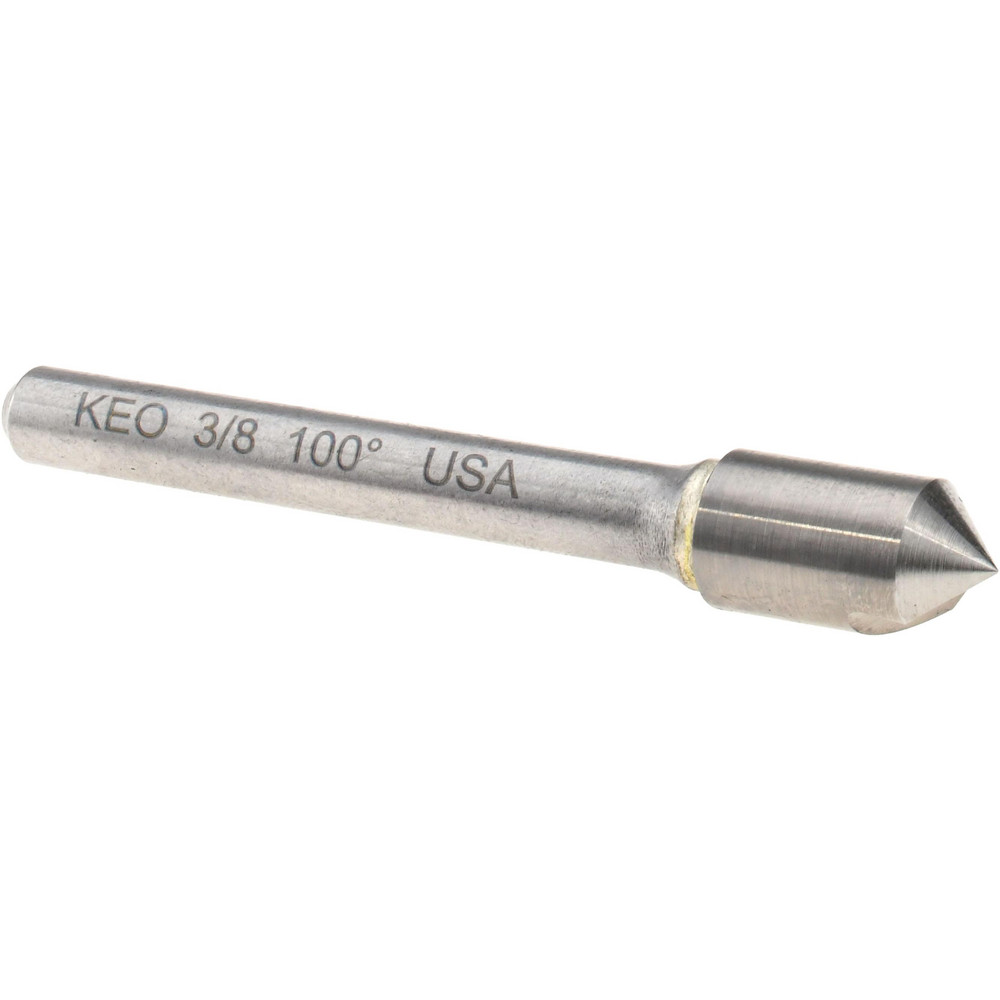 Cleveland Countersink: 3/8" Head Dia, 100.00 deg Included Angle, 1 Flute, High-Speed Steel, Right Hand Cut - C46110