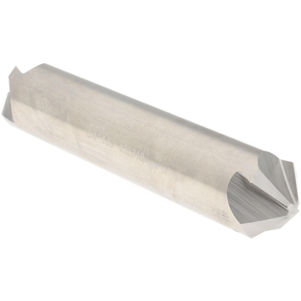 Hertel Countersink: 3/4" Head Dia, 100.00 deg Included Angle, 4 Flute, High-Speed Steel - GX89335731