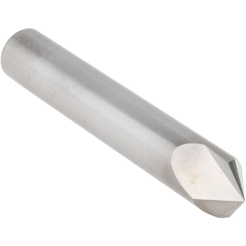 Accupro Chamfer Mill: 3/8" Dia, 3/8" Shank Dia, 100 deg, 2 Flute, Solid Carbide, Single End - E599943846