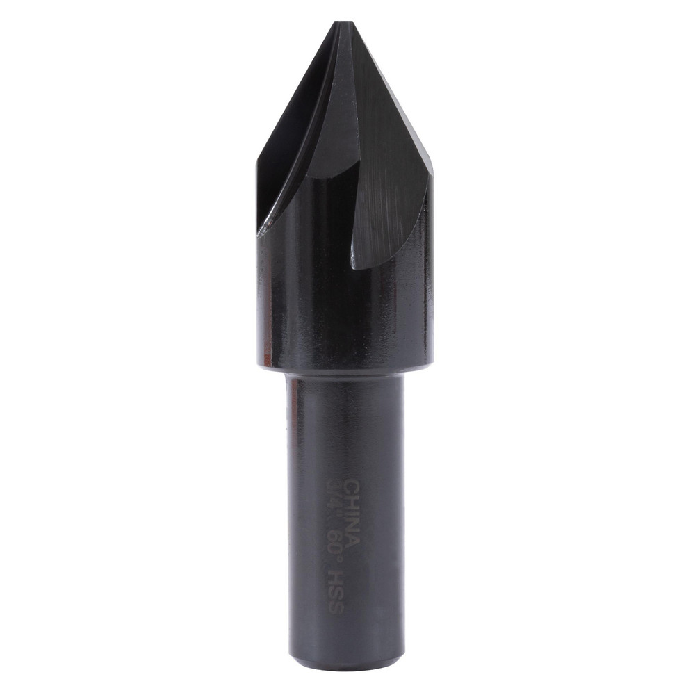 Hertel Countersink: 3/4" Head Dia, 60.00 deg Included Angle, 4 Flute, High-Speed Steel, Right Hand Cut - GX89331011