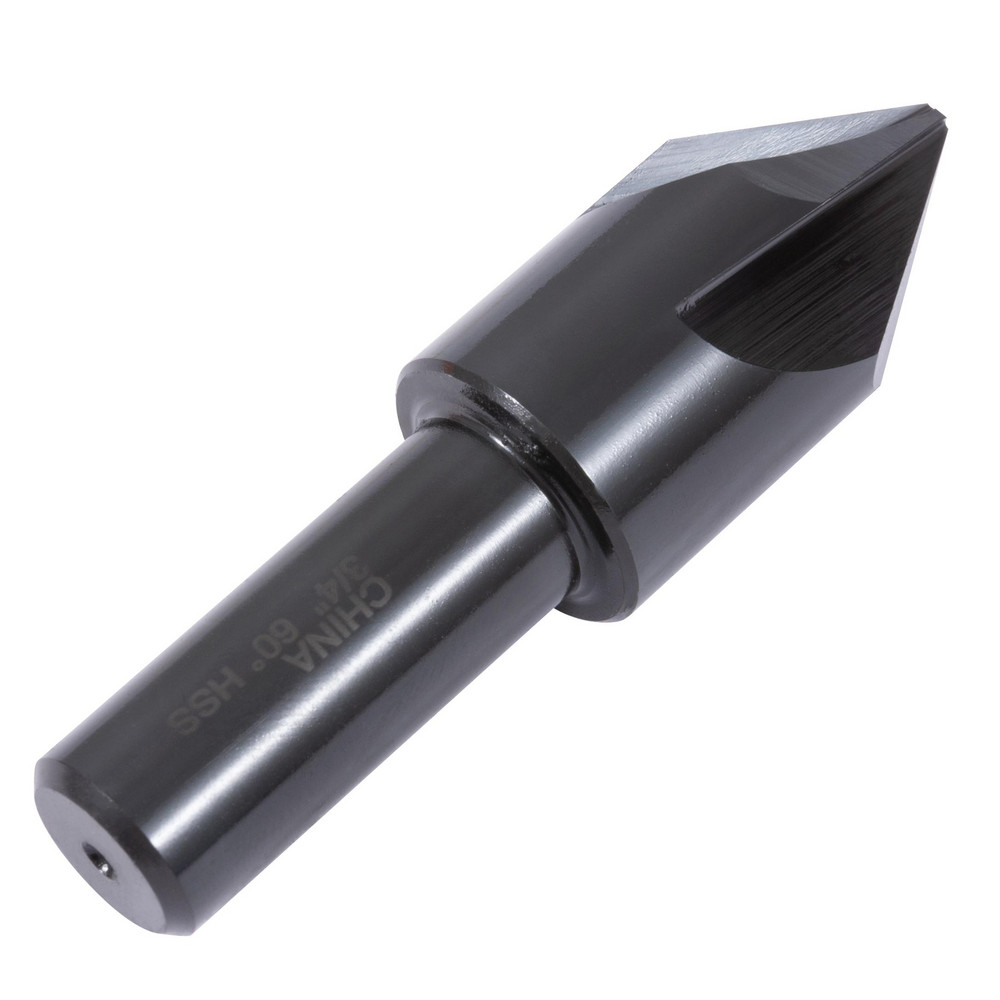 Hertel Countersink: 3/4" Head Dia, 60.00 deg Included Angle, 4 Flute, High-Speed Steel, Right Hand Cut - GX89331011