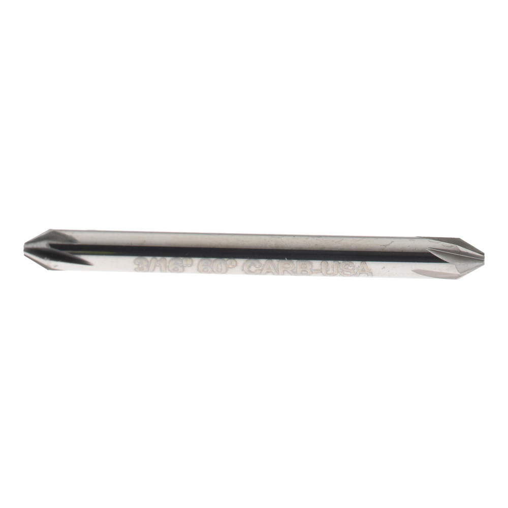 Hertel Countersink: 3/16" Head Dia, 60.00 deg Included Angle, 6 Flute, Solid Carbide, Right Hand Cut - 336-202050