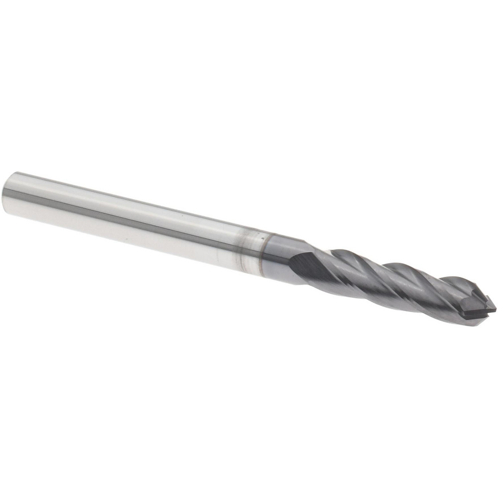 Accupro Chamfer Mill: 1/4" Dia, 1/4" Shank Dia, 60 deg, 3 Flute, Solid Carbide, Single End - EM99943837