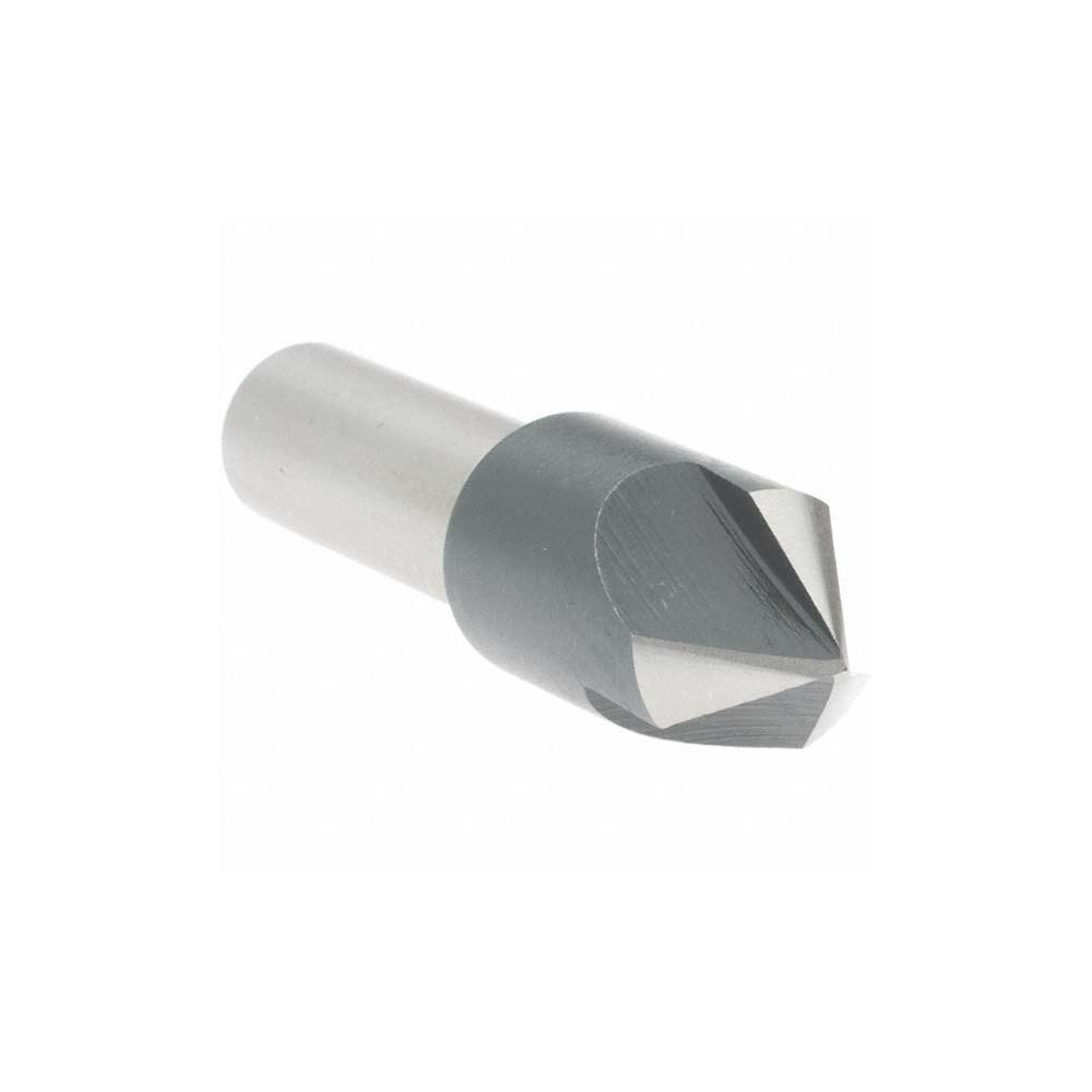 Value Collection Countersink: 1/2" Head Dia, 82.00 deg Included Angle, 3 Flute, High-Speed Steel, Right Hand Cut - 28617