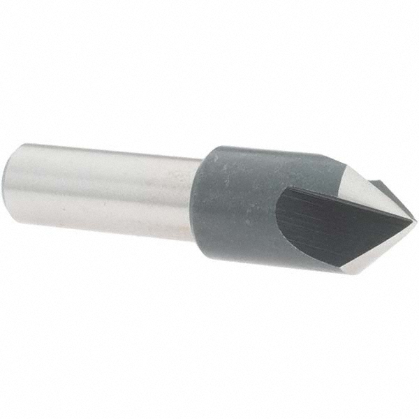 Value Collection Countersink: 1/2" Head Dia, 82.00 deg Included Angle, 3 Flute, High-Speed Steel, Right Hand Cut - 28617