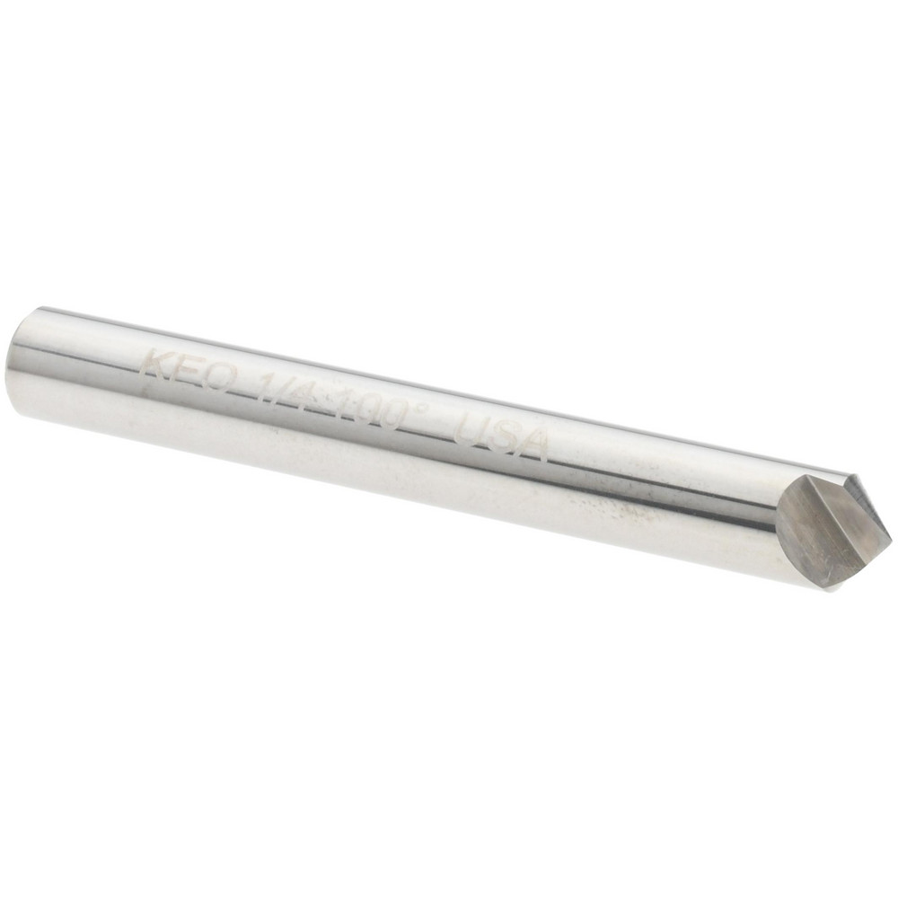 Melin Tool Countersink: 1/4" Head Dia, 90.00 deg Included Angle, 1 Flute, Solid Carbide, Right Hand Cut - 18420