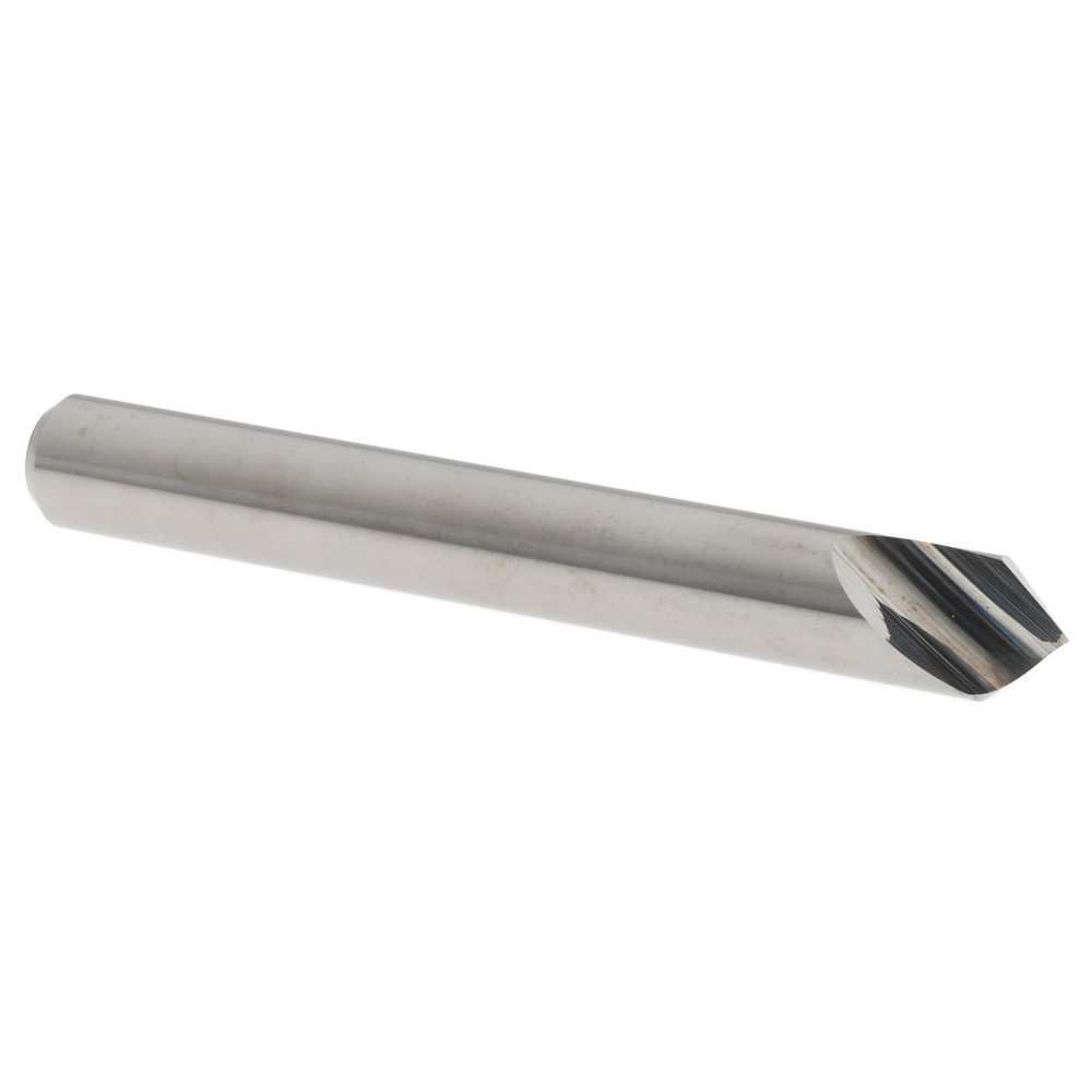 Melin Tool Countersink: 1/4" Head Dia, 90.00 deg Included Angle, 1 Flute, Solid Carbide, Right Hand Cut - 18420