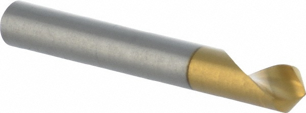 Melin Tool Countersink: 1/4" Head Dia, 90.00 deg Included Angle, 1 Flute, Solid Carbide, Right Hand Cut - 18420