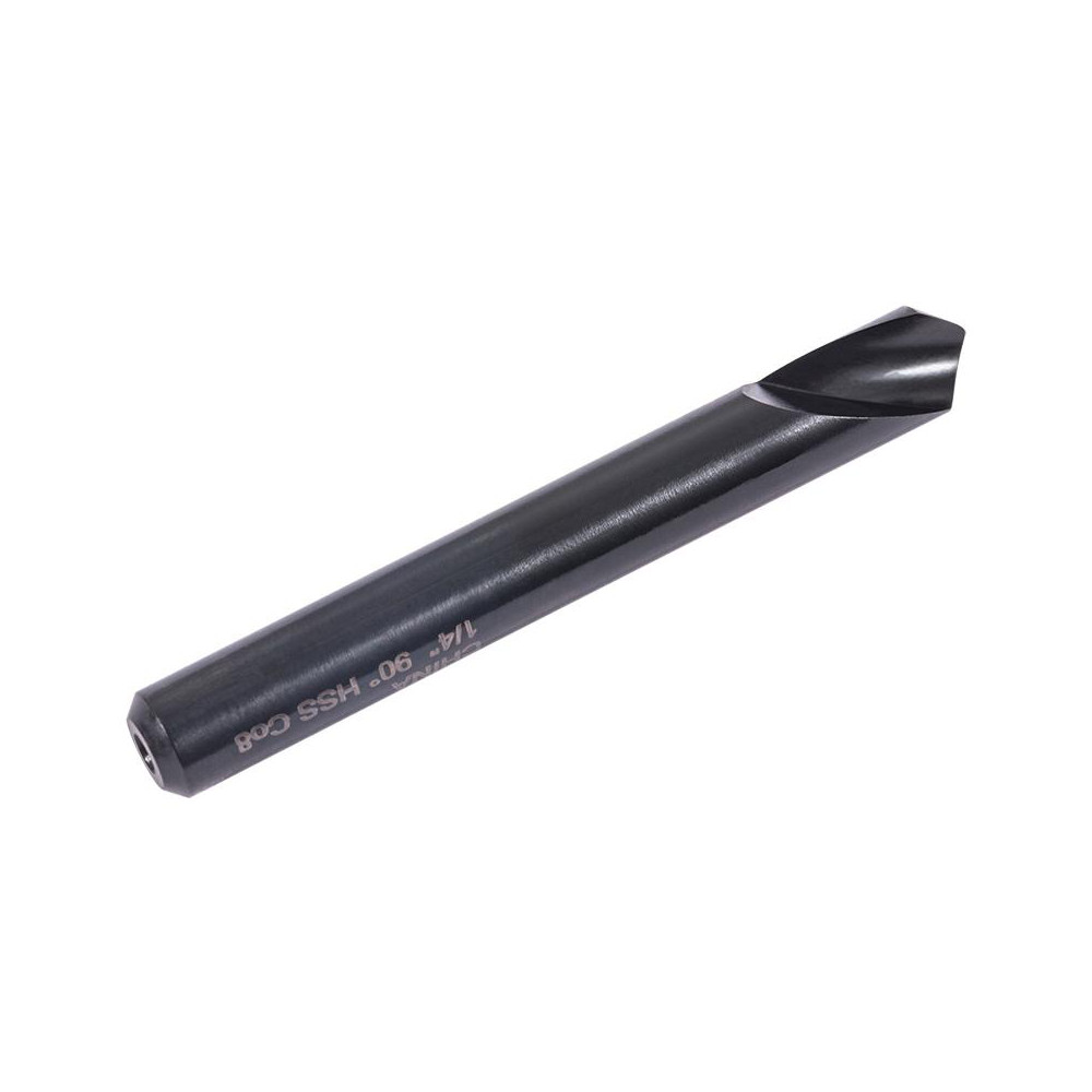 Melin Tool Countersink: 1/4" Head Dia, 90.00 deg Included Angle, 1 Flute, Solid Carbide, Right Hand Cut - 18420
