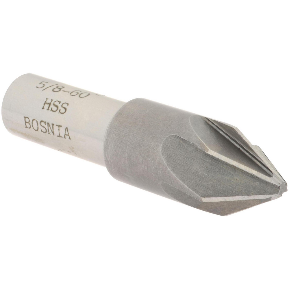 Value Collection Countersink: 5/8" Head Dia, 60.00 deg Included Angle, 6 Flute, Cobalt Steel, Right Hand Cut - SC2160040
