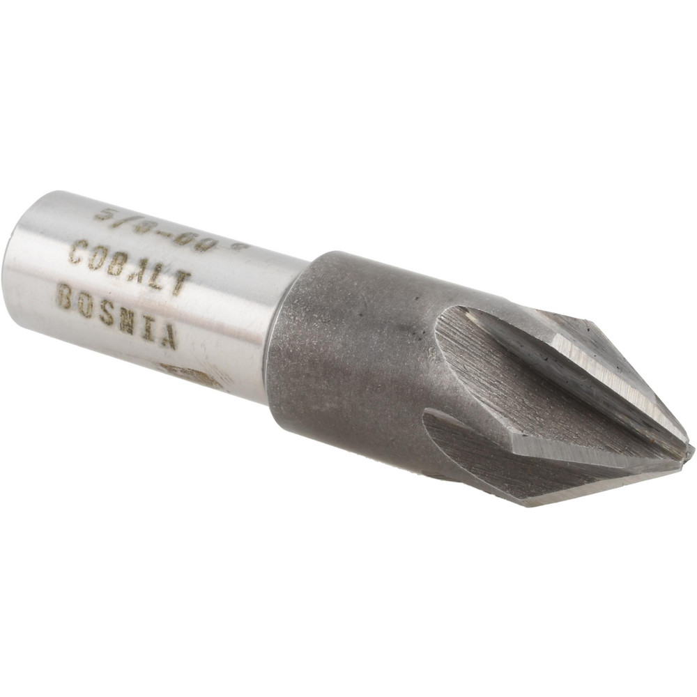 Value Collection Countersink: 5/8" Head Dia, 60.00 deg Included Angle, 6 Flute, Cobalt Steel, Right Hand Cut - SC2160040