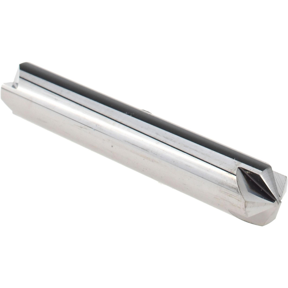 ProMax Chamfer Mill: 3/8" Dia, 3/8" Shank Dia, 120 deg, 4 Flute, Solid Carbide, Double End - 131-02410