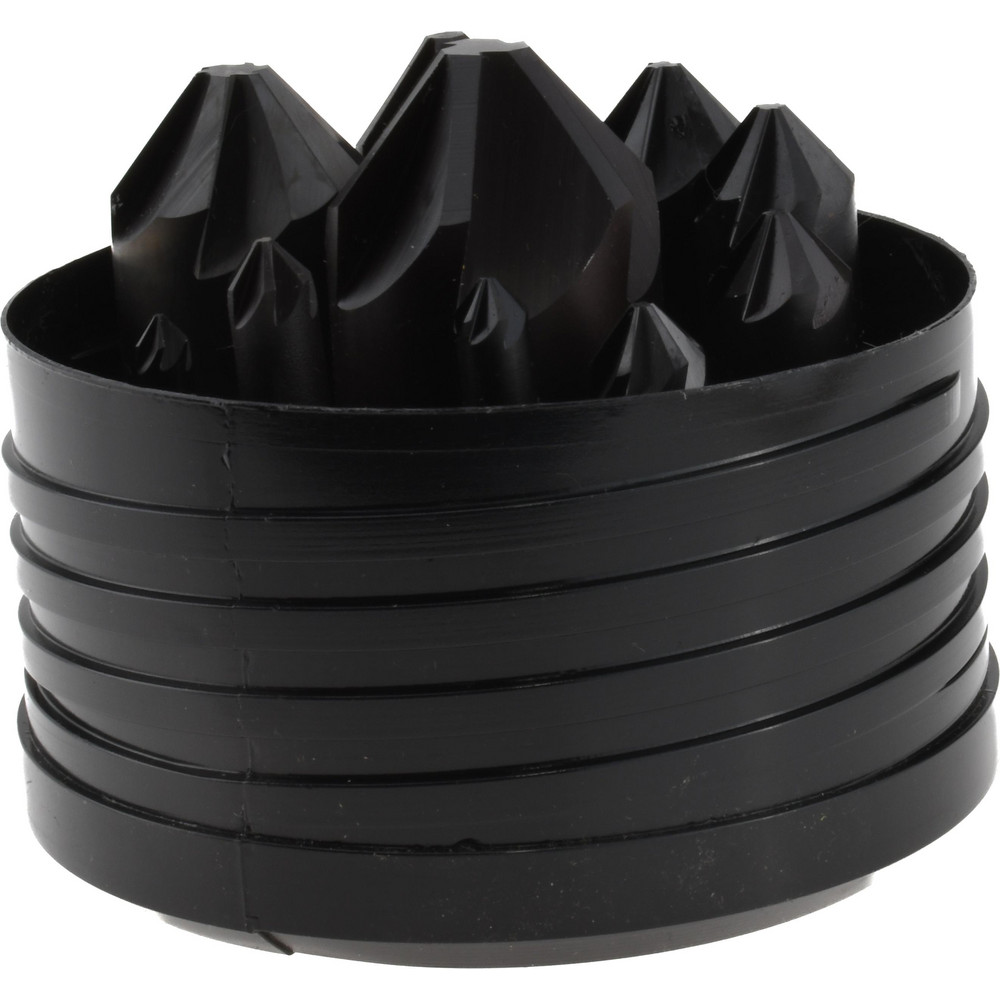 Hertel Countersink Set: 10 Pc, 1/4 to 1-1/2" Head Dia, 6 Flute, 82 deg Included Angle - GX89331169