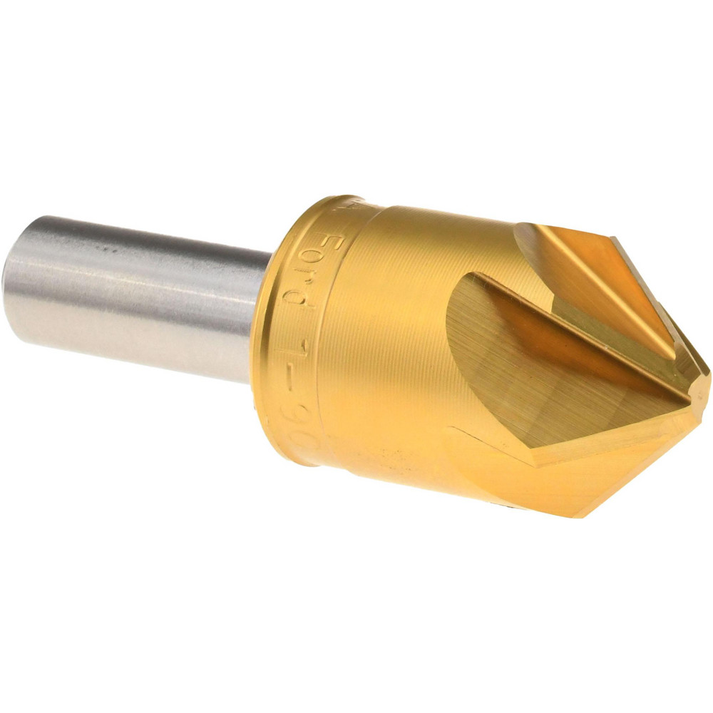Hertel Countersink: 1" Head Dia, 90.00 deg Included Angle, 6 Flute, Solid Carbide, Right Hand Cut - 336-010070