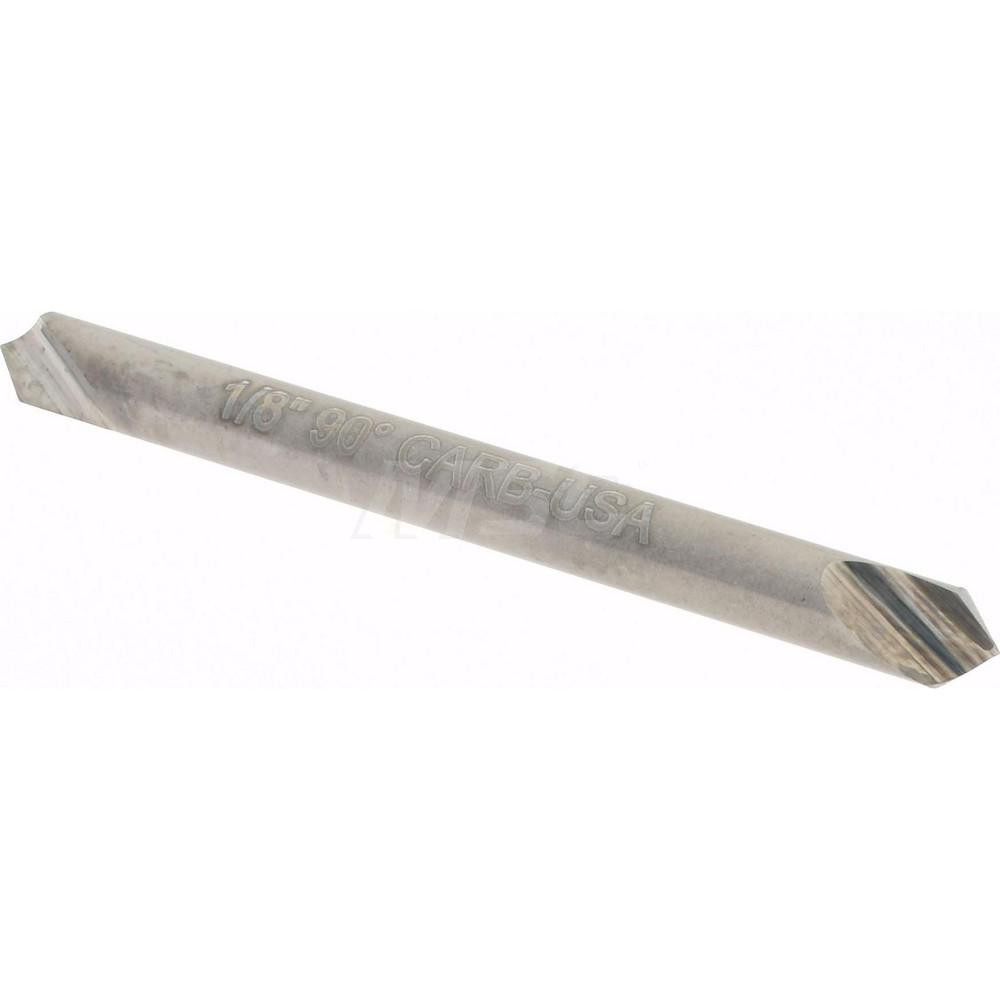 Made in USA Countersink: 90.00 deg Included Angle, 3 Flute, Solid Carbide, Right Hand Cut - 91408