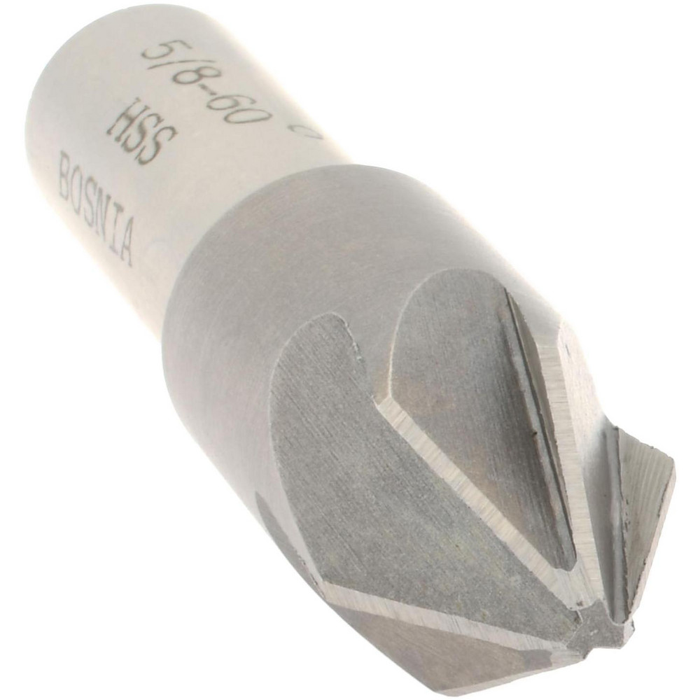 Value Collection Countersink: 5/8" Head Dia, 60.00 deg Included Angle, 6 Flute, High-Speed Steel, Right Hand Cut - SC2060040