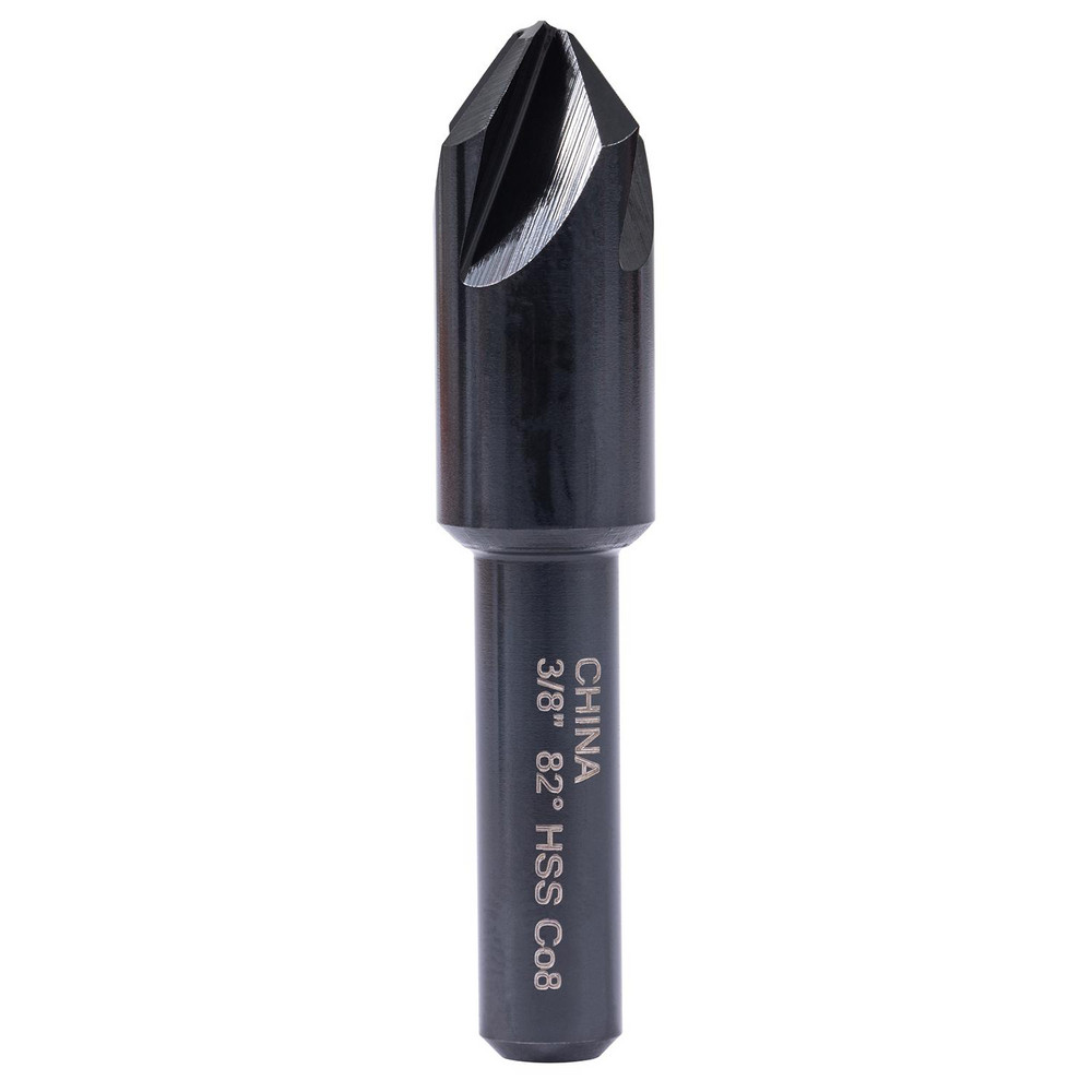 Hertel Countersink: 3/8" Head Dia, 82.00 deg Included Angle, 4 Flute, High-Speed Steel, Right Hand Cut - GX89336572
