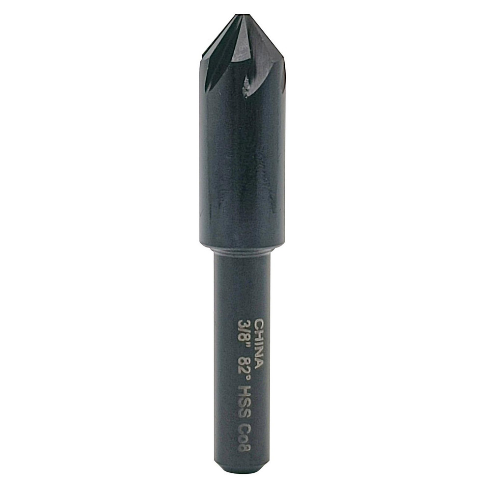 Hertel Countersink: 3/8" Head Dia, 82.00 deg Included Angle, 4 Flute, High-Speed Steel, Right Hand Cut - GX89336572