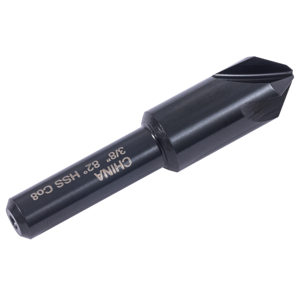 Hertel Countersink: 3/8" Head Dia, 82.00 deg Included Angle, 4 Flute, High-Speed Steel, Right Hand Cut - GX89336572