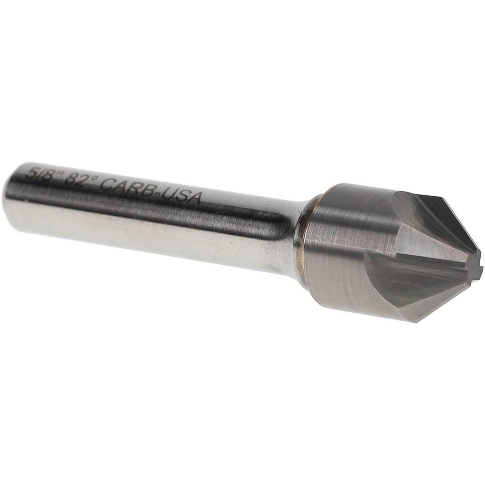 Hertel Countersink: 5/8" Head Dia, 82.00 deg Included Angle, 4 Flute, Solid Carbide, Right Hand Cut - 334-007060