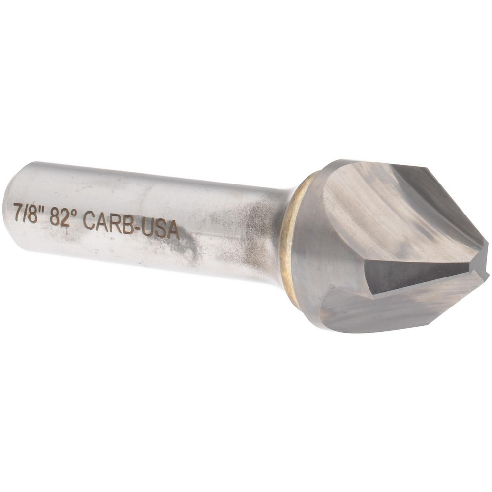 Hertel Countersink: 7/8" Head Dia, 82.00 deg Included Angle, 3 Flute, Solid Carbide, Right Hand Cut - 333-009060