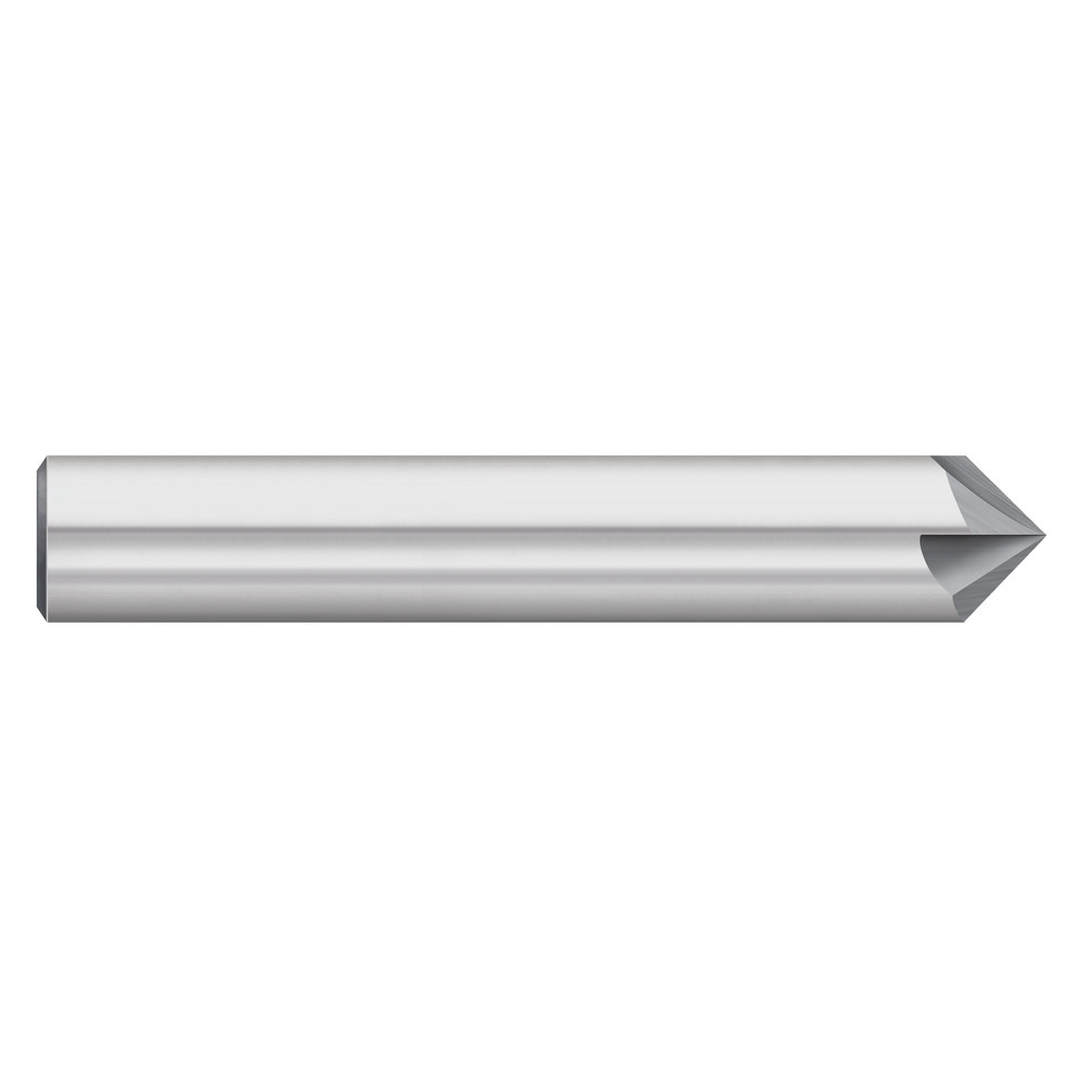 Titan USA Chamfer Mill: 1/2" Dia, 1/2" Shank Dia, 90 deg, 4 Flute, Solid Carbide, Single End - TC95427