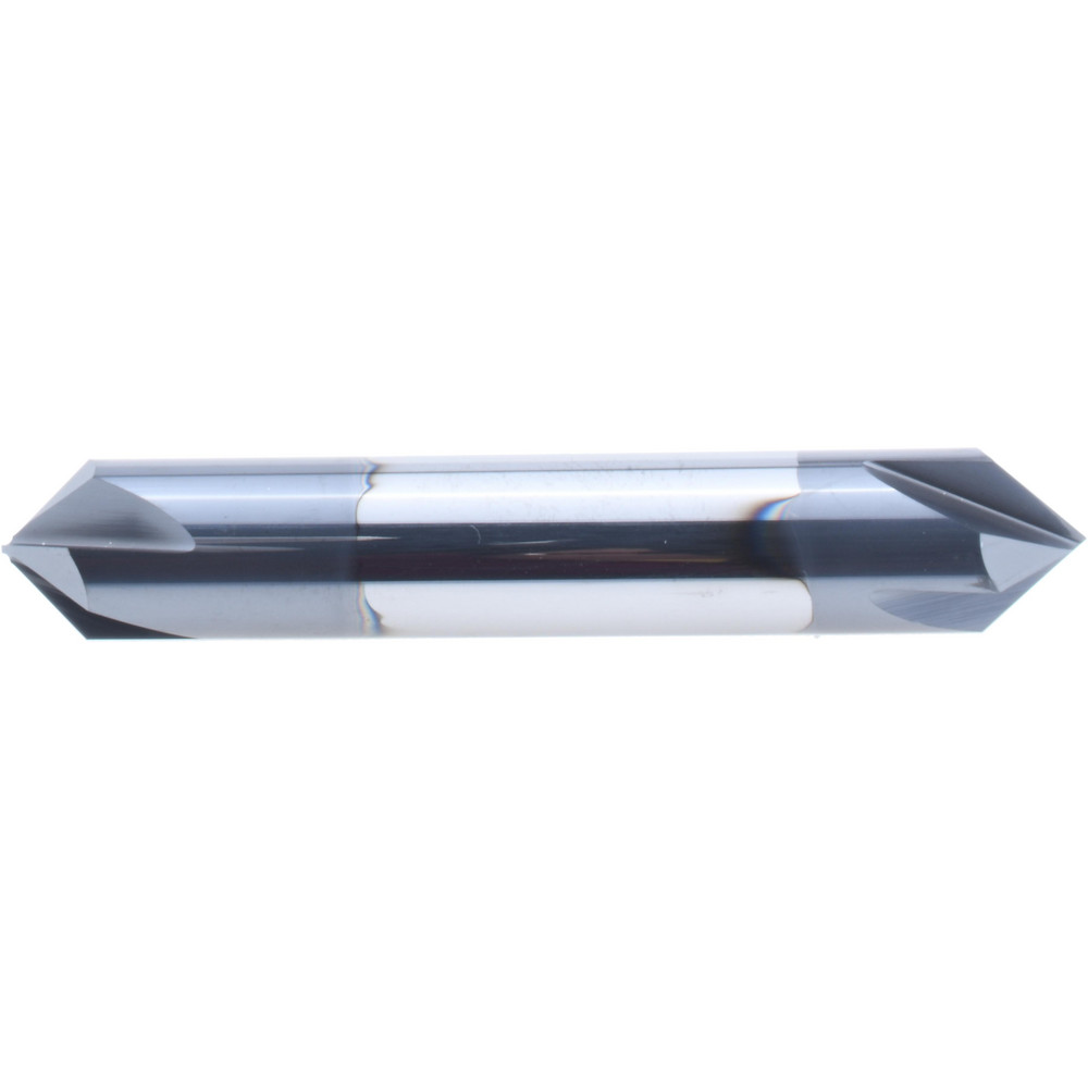 ProMax Chamfer Mill: 1/2" Dia, 1/2" Shank Dia, 90 deg, 4 Flute, Solid Carbide, Double End - 135-03230