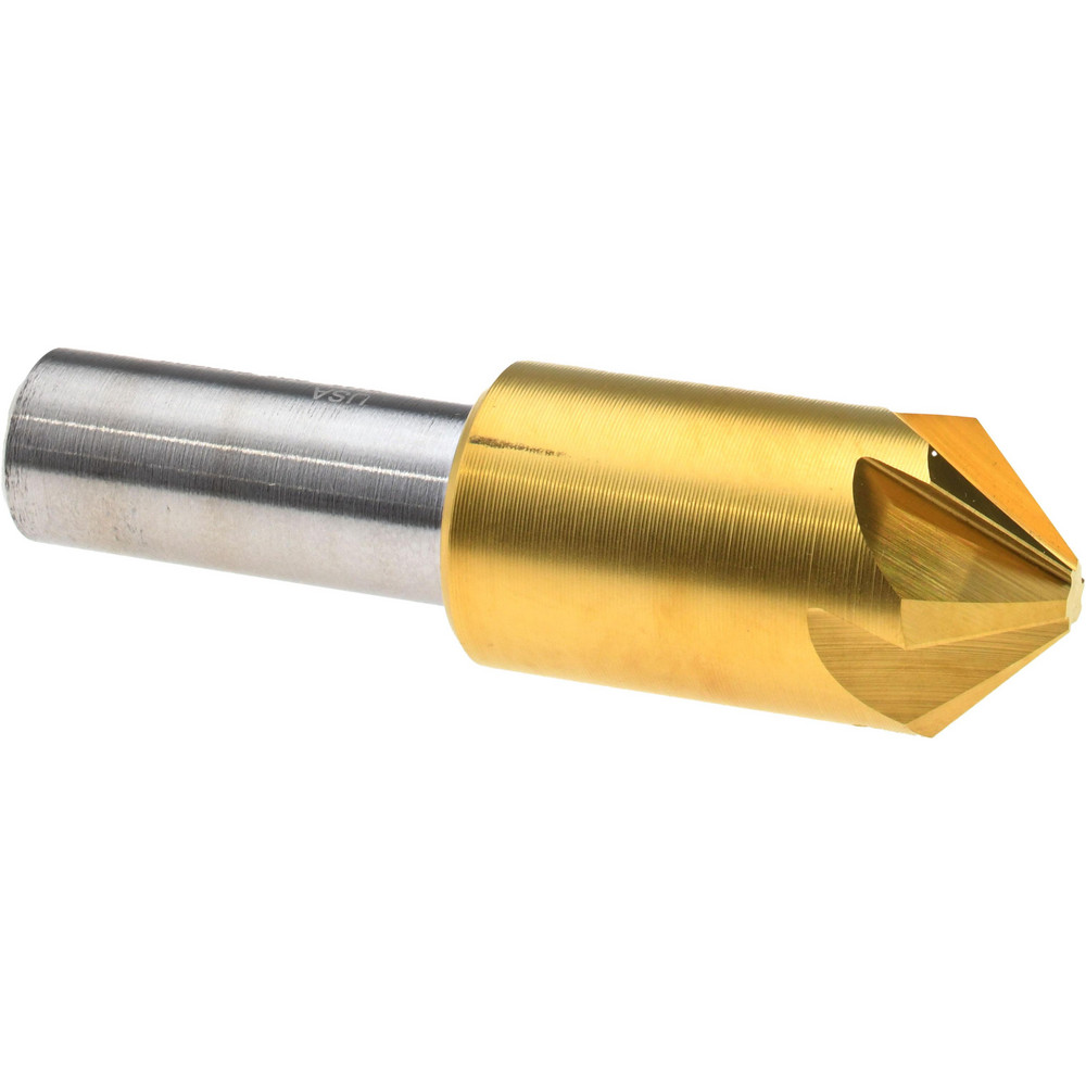 Melin Tool Countersink: 1/4" Head Dia, 82.00 deg Included Angle, 6 Flute, Cobalt Steel, Right Hand Cut - 18195