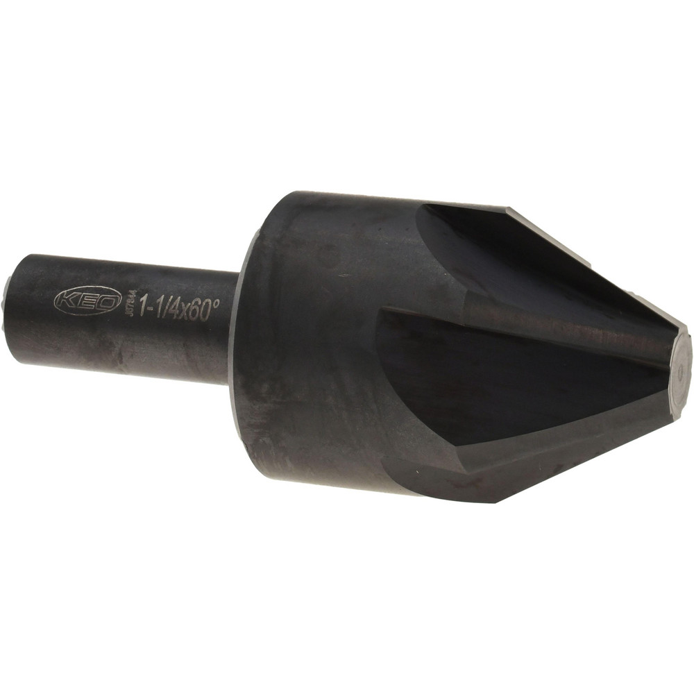 Value Collection Countersink: 1-1/4" Head Dia, 60.00 deg Included Angle, 6 Flute, High-Speed Steel, Right Hand Cut - SC2060116