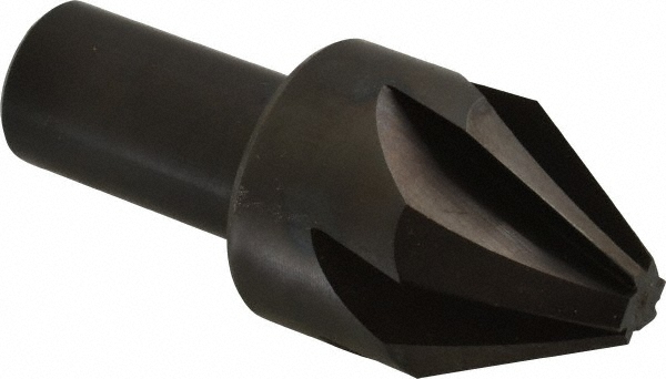 Value Collection Countersink: 1-1/4" Head Dia, 60.00 deg Included Angle, 6 Flute, High-Speed Steel, Right Hand Cut - SC2060116