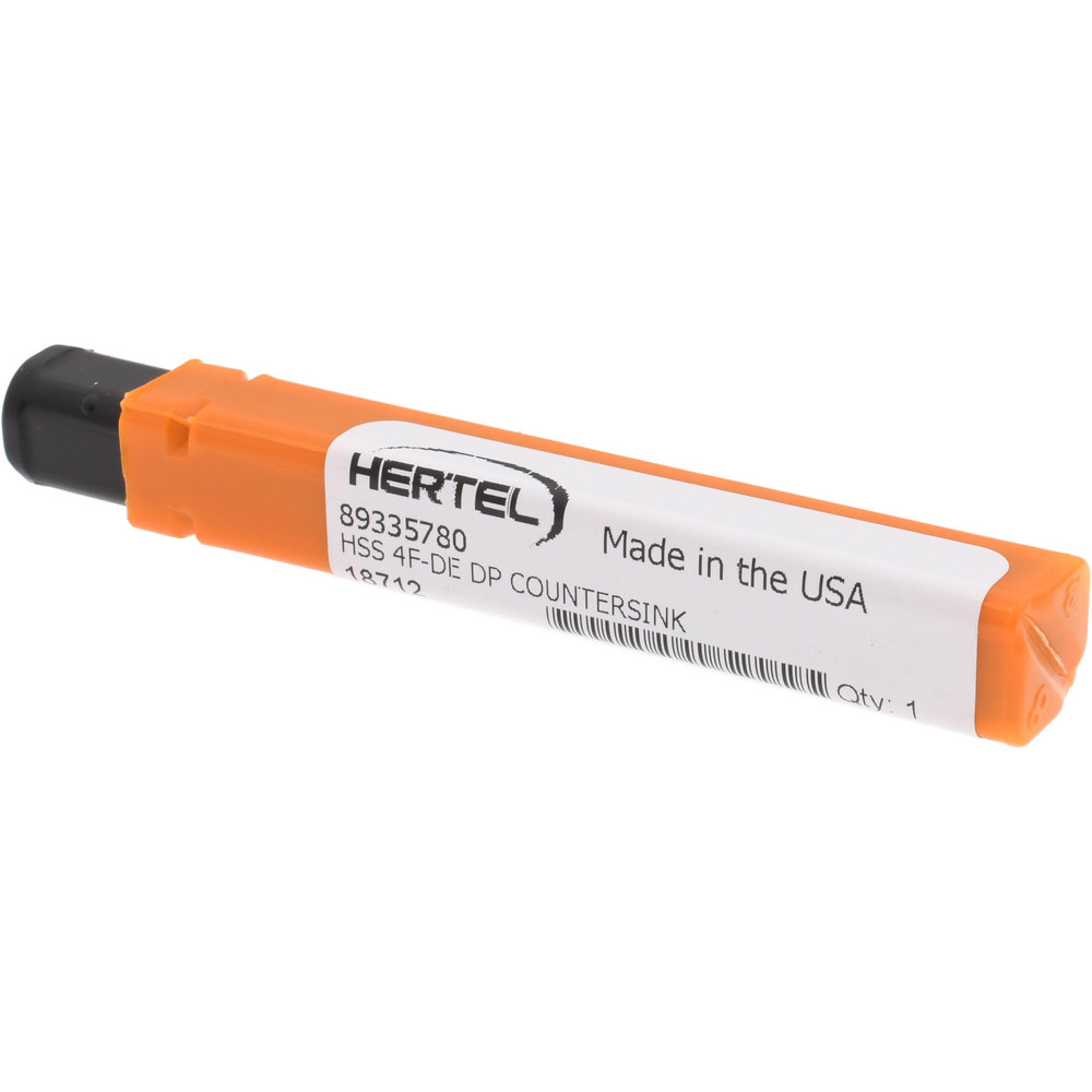 Hertel Countersink: 1/8" Head Dia, 60.00 deg Included Angle, 4 Flute, High-Speed Steel - 18712