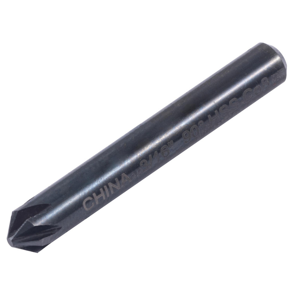 Hertel Countersink: 3/16" Head Dia, 90.00 deg Included Angle, 6 Flute, High-Speed Steel - GX89331185