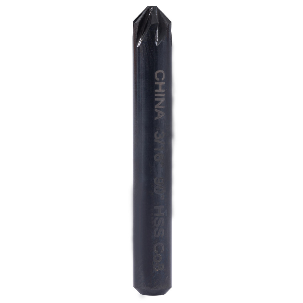 Hertel Countersink: 3/16" Head Dia, 90.00 deg Included Angle, 6 Flute, High-Speed Steel - GX89331185