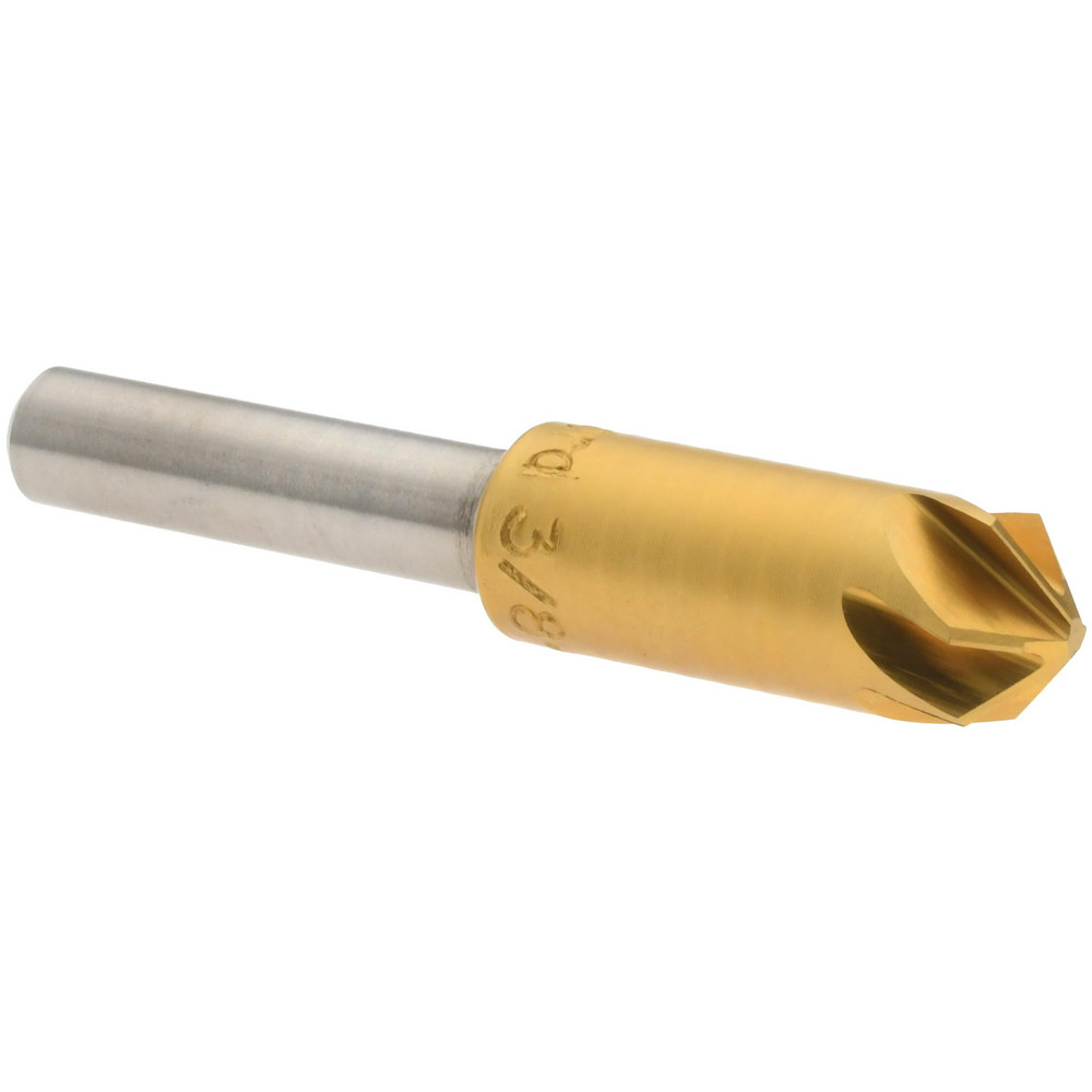 Hertel Countersink: 3/16" Head Dia, 100.00 deg Included Angle, 1 Flute, Solid Carbide, Right Hand Cut - 331-202080