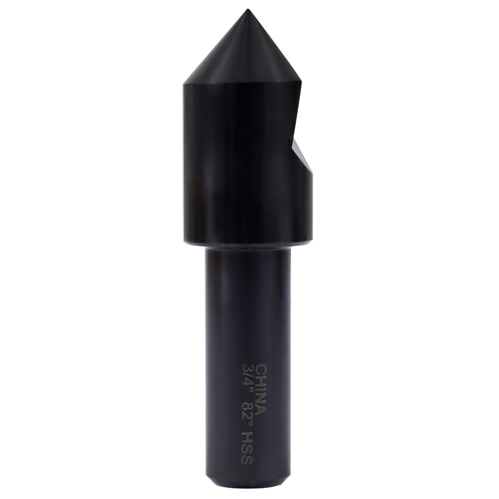 Hertel Countersink: 3/4" Head Dia, 82.00 deg Included Angle, 1 Flute, High-Speed Steel, Right Hand Cut - GX89340210