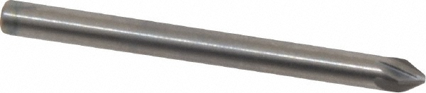 Made in USA Countersink: 3/32" Head Dia, 60.00 deg Included Angle, 5 Flute, Solid Carbide, Right Hand Cut - 1100
