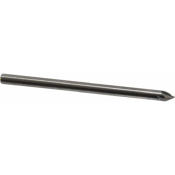 Made in USA Countersink: 3/32" Head Dia, 60.00 deg Included Angle, 5 Flute, Solid Carbide, Right Hand Cut - 1100