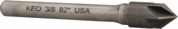 Titan USA Countersink: 3/8" Head Dia, 82.00 deg Included Angle, 6 Flute, Solid Carbide, Right Hand Cut - CS36724