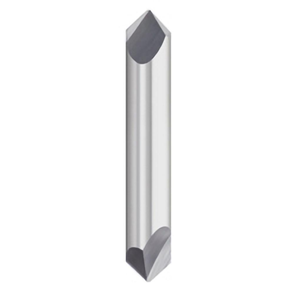 Titan USA Chamfer Mill: 1/8" Dia, 1/8" Shank Dia, 90 deg, 2 Flute, Solid Carbide, Double End - TC87876