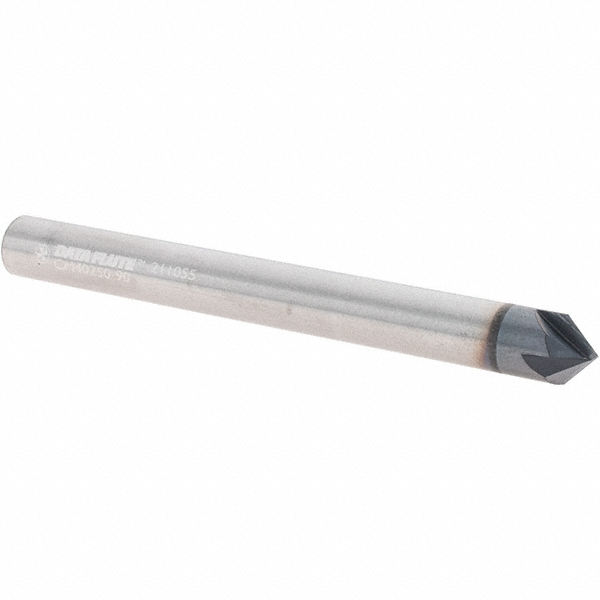 Accupro Chamfer Mill: 3/8" Dia, 3/8" Shank Dia, 50 deg, 2 Flute, Solid Carbide, Single End - EM99943844