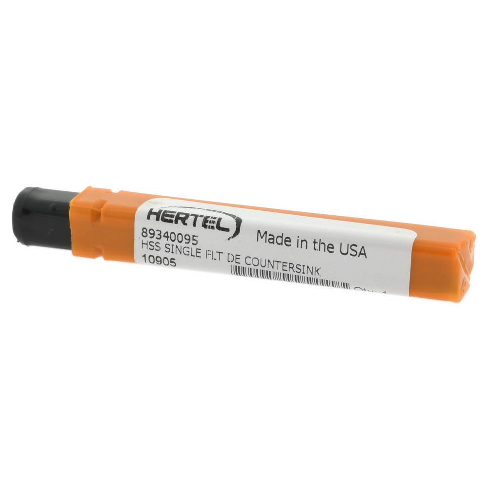 Hertel Countersink: 1/8" Head Dia, 110.00 deg Included Angle, 1 Flute, High-Speed Steel, Right Hand Cut - GX89340095