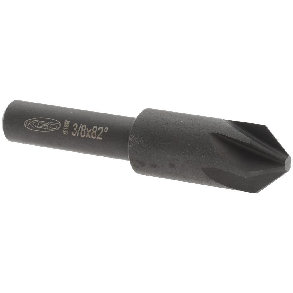 Keo Countersink: 3/8" Head Dia, 82.00 deg Included Angle, 6 Flute, High-Speed Steel, Right Hand Cut - 919-000-342