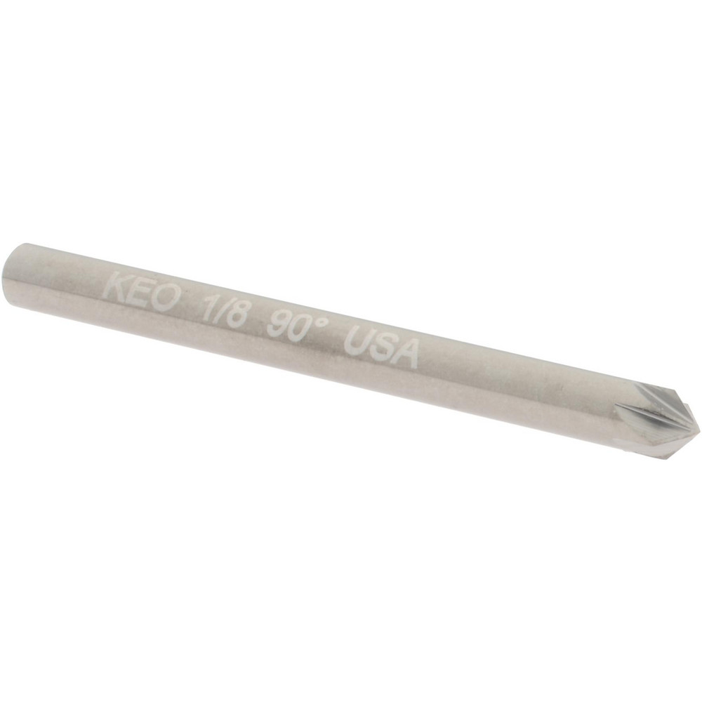 Hertel Countersink: 1/8" Head Dia, 60.00 deg Included Angle, 6 Flute, Solid Carbide, Right Hand Cut - 336-201050