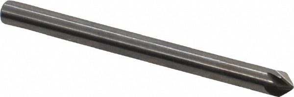 Hertel Countersink: 1/8" Head Dia, 60.00 deg Included Angle, 6 Flute, Solid Carbide, Right Hand Cut - 336-201050