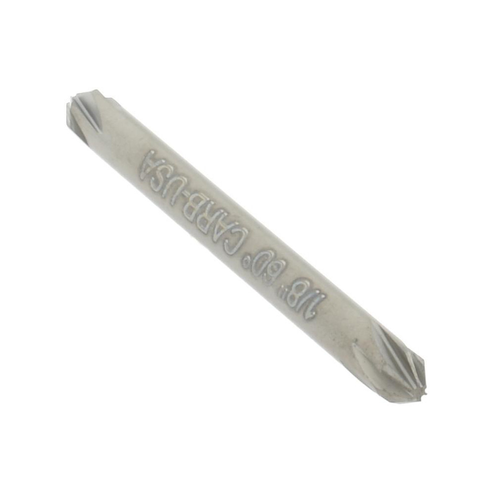 Hertel Countersink: 1/8" Head Dia, 60.00 deg Included Angle, 6 Flute, Solid Carbide, Right Hand Cut - 336-201050